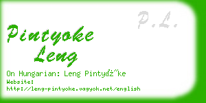pintyoke leng business card